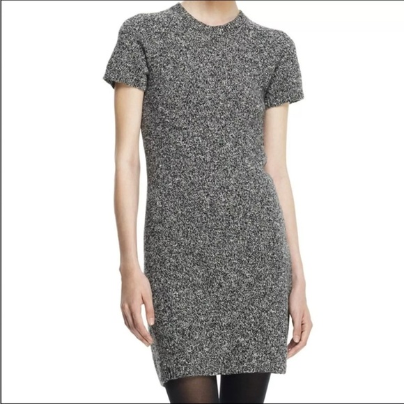 Theory Cecile B Loryelle Heathered Knit Sweater Dress Gray Size Small Petite - Picture 1 of 10